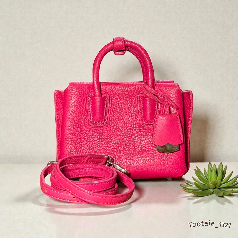 MCM - Grained Calfskin X-Mini Milla Tote Hot pink